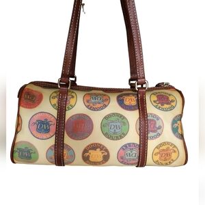 Dooney And Bourke Vintage Medallion Coated Canvas Bag